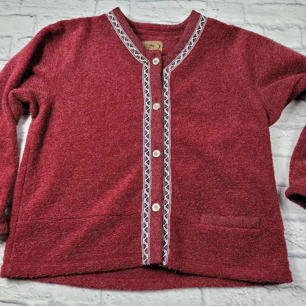 Sierra Sport Mohair Nordic Cardigan size Large